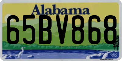 AL license plate 65BV868