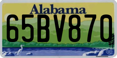 AL license plate 65BV870