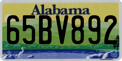 AL license plate 65BV892