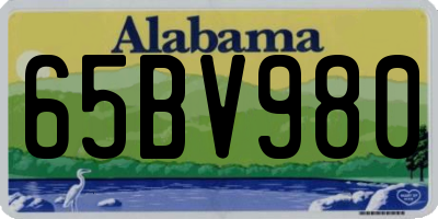 AL license plate 65BV980