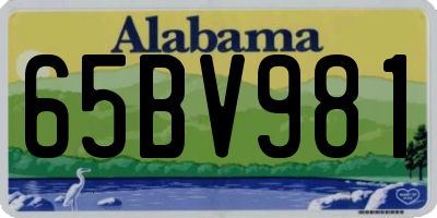 AL license plate 65BV981