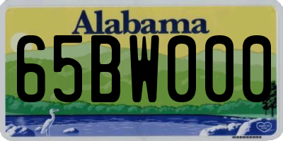 AL license plate 65BW000