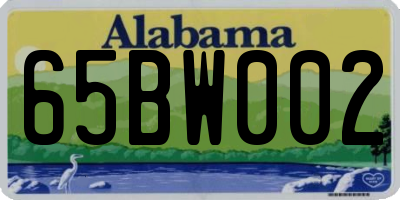 AL license plate 65BW002