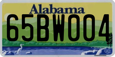 AL license plate 65BW004
