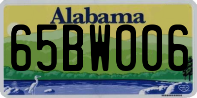AL license plate 65BW006