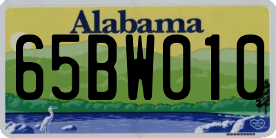 AL license plate 65BW010