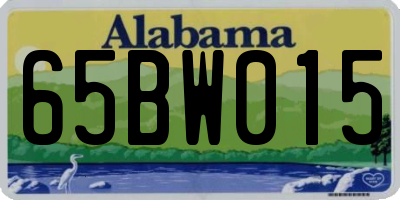 AL license plate 65BW015