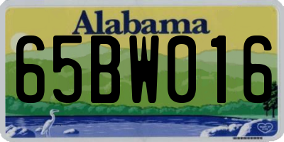 AL license plate 65BW016