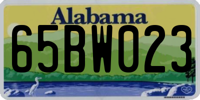 AL license plate 65BW023