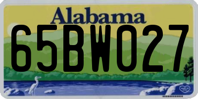 AL license plate 65BW027