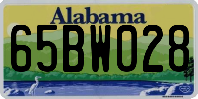 AL license plate 65BW028