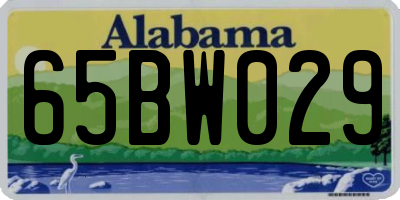 AL license plate 65BW029