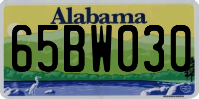 AL license plate 65BW030