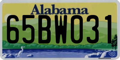 AL license plate 65BW031