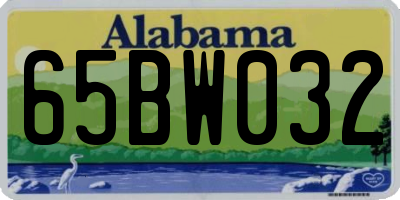 AL license plate 65BW032
