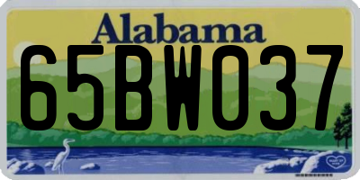 AL license plate 65BW037