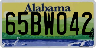 AL license plate 65BW042