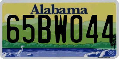 AL license plate 65BW044
