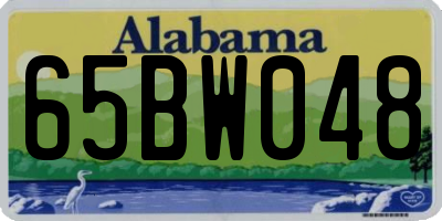 AL license plate 65BW048