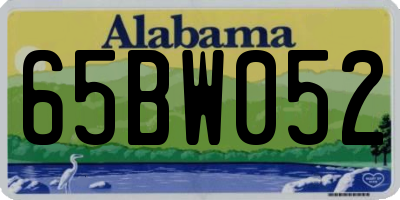 AL license plate 65BW052