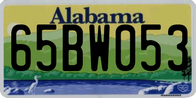 AL license plate 65BW053