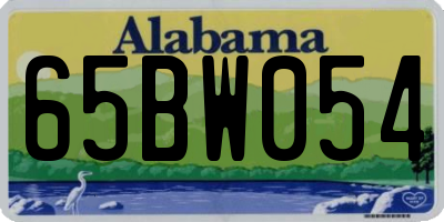AL license plate 65BW054