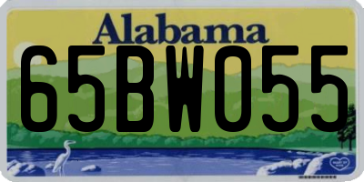 AL license plate 65BW055