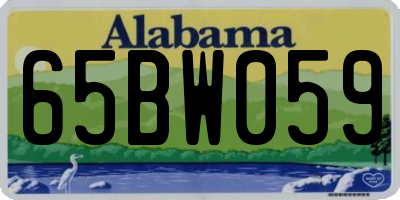 AL license plate 65BW059