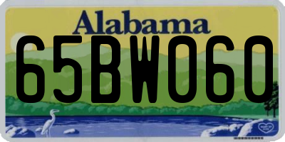 AL license plate 65BW060