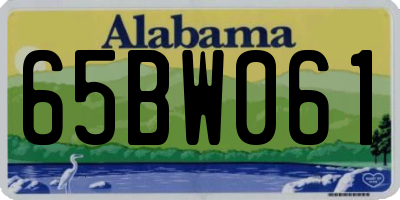 AL license plate 65BW061