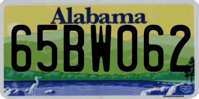 AL license plate 65BW062