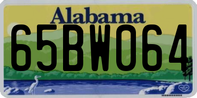AL license plate 65BW064