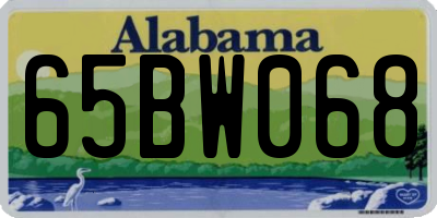 AL license plate 65BW068