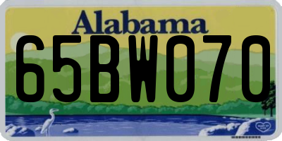 AL license plate 65BW070