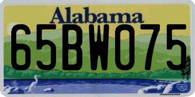 AL license plate 65BW075