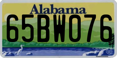 AL license plate 65BW076
