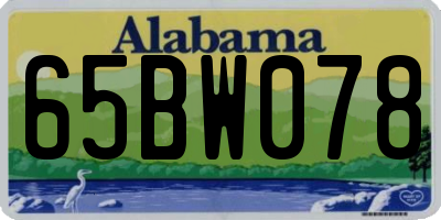 AL license plate 65BW078