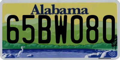 AL license plate 65BW080