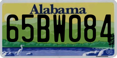AL license plate 65BW084