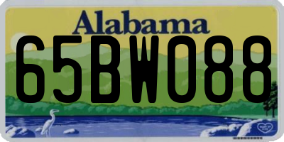 AL license plate 65BW088