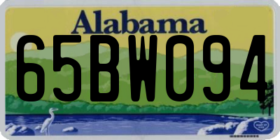 AL license plate 65BW094