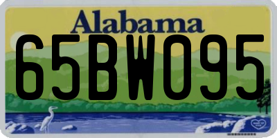 AL license plate 65BW095