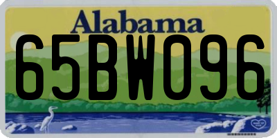 AL license plate 65BW096