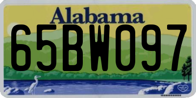 AL license plate 65BW097