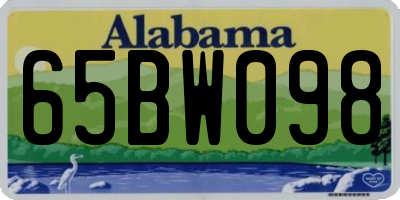 AL license plate 65BW098