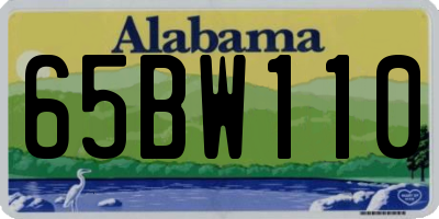 AL license plate 65BW110