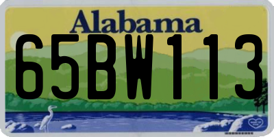 AL license plate 65BW113