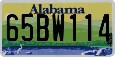 AL license plate 65BW114