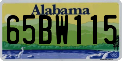 AL license plate 65BW115
