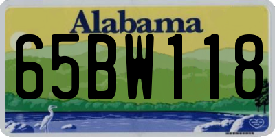AL license plate 65BW118